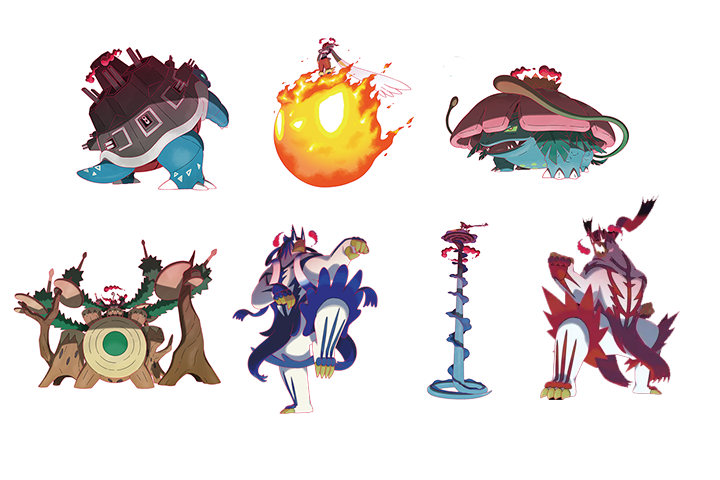 Pokemon Switch 7 x Gmax Pokemon(Isle of Armor)